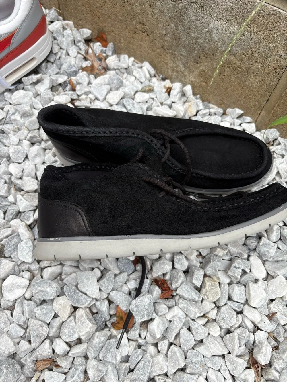 Men'sUGG Black Suede Casual Lace-Up Shoes